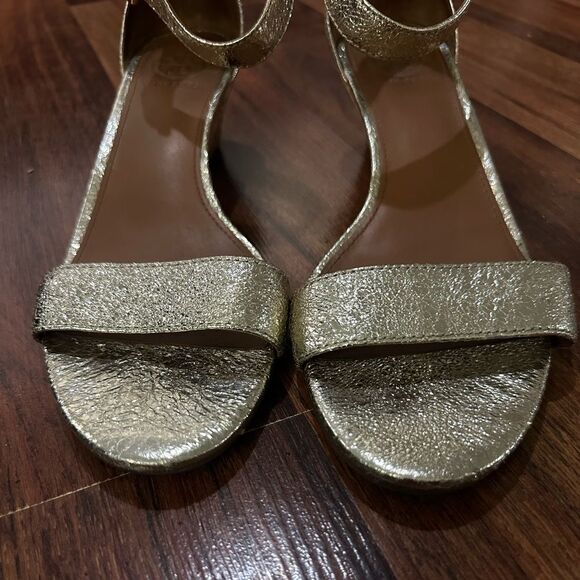 TORY BURCH Elegant Gold Ankle Strap Sandals SIZE 7.5 - Picture 4 of 9